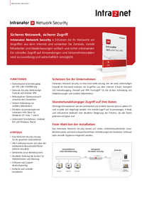 Intra2net Network Security Software Datenblatt