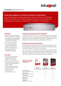 Datenblatt Intra2net Appliance Pro